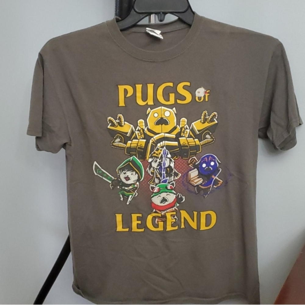 Gildan Kids Pugs of Legend Graphic Tee - Gray